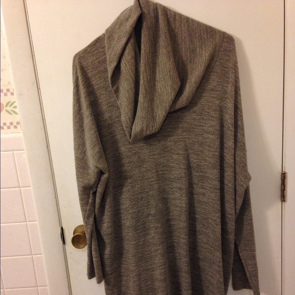 Grey Turtle Neck Sweater Dress
